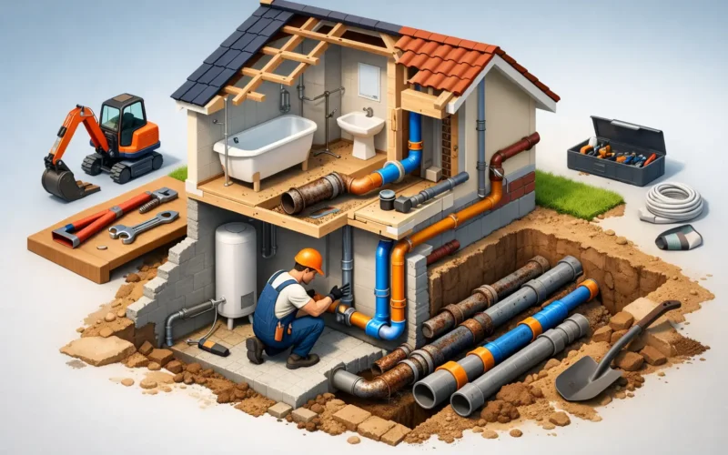 Leidingwerk vervangen oude woning: zo pak je het aan
