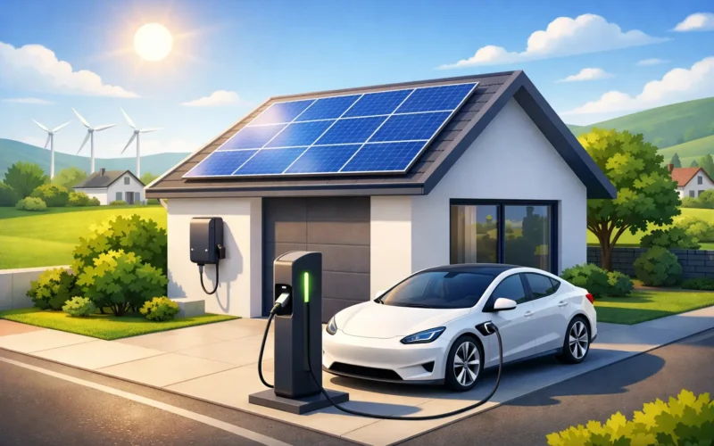 Zonnepanelen met laadpaal thuis regelen