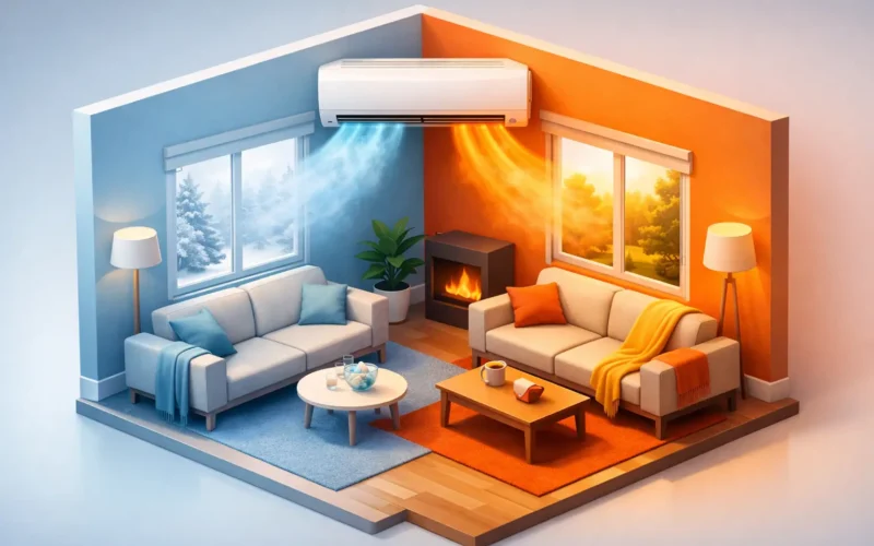 Airco voor koelen en verwarmen in huis