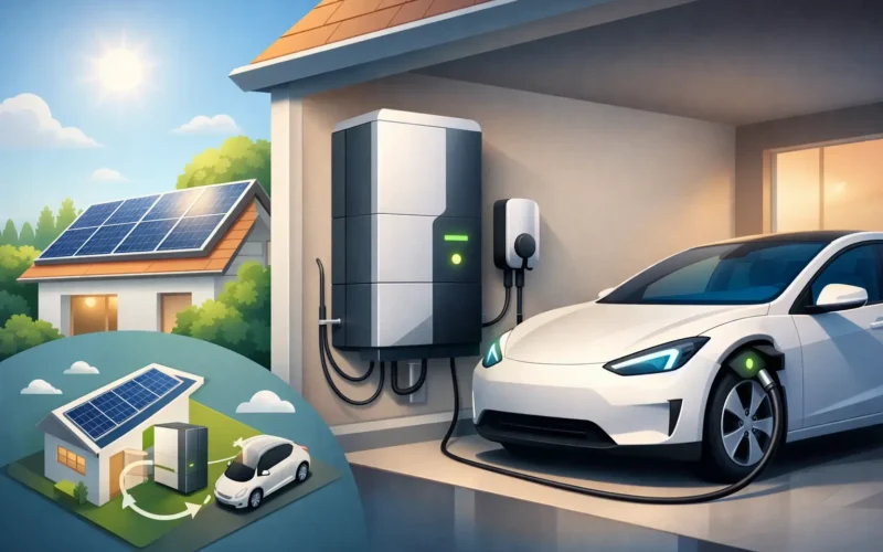 Thuisaccu elektrische auto opladen: slim?