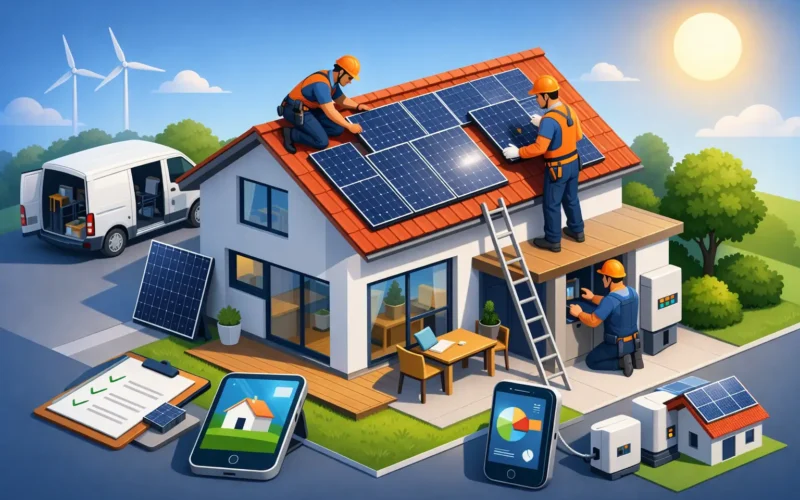 Zonnepanelen installeren woning: slim geregeld